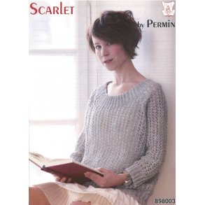 Raglanbluse med hulmnster