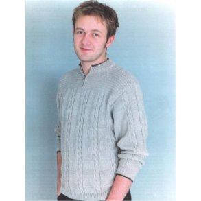 Herresweater med strukturmnster