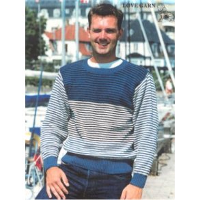 Herrebluse med striber