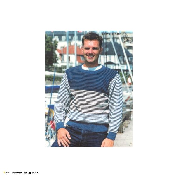 Herrebluse med striber