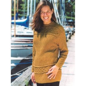 Sweater med struktur- og hulmnster