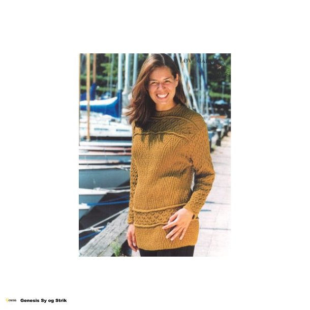 Sweater med struktur- og hulmnster