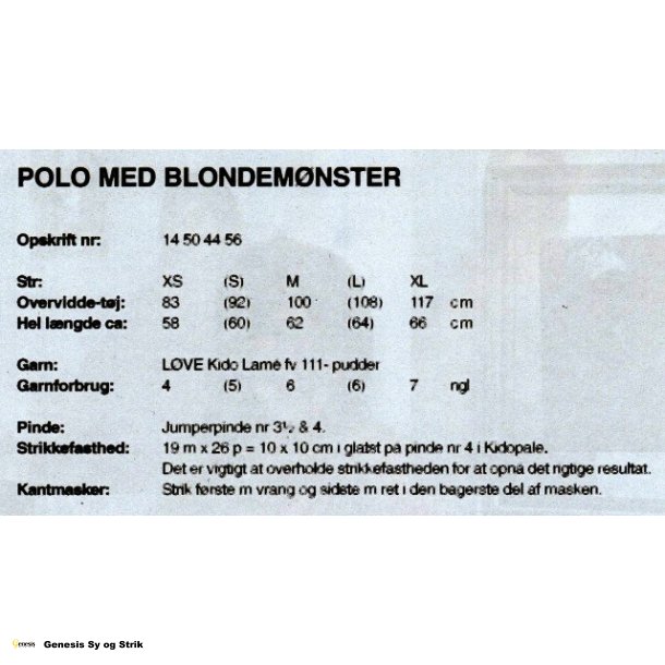 Polo med blondemnster