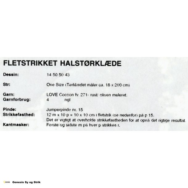 Fletstrikket halstrklde