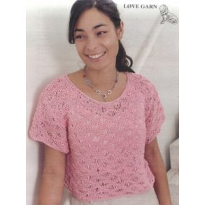 Kort bluse med blgemnster