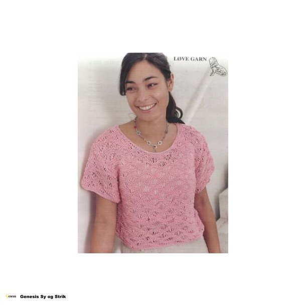 Kort bluse med blgemnster