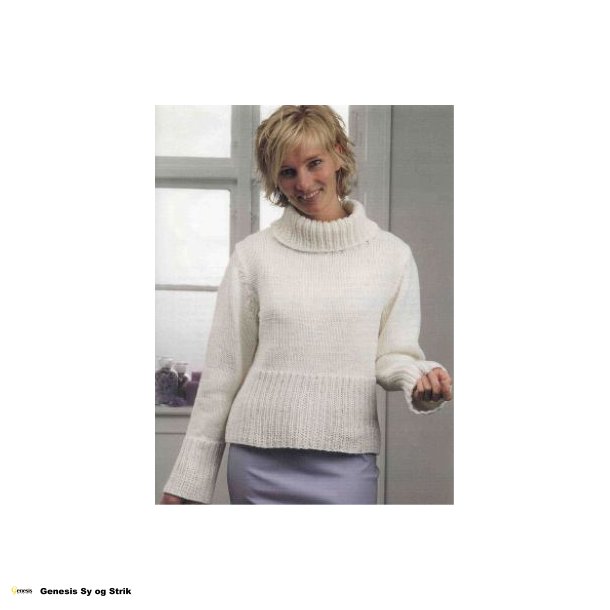 Sweater med rullekrave