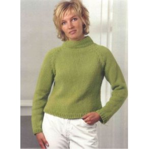 Kort bluse med skorstenskrave