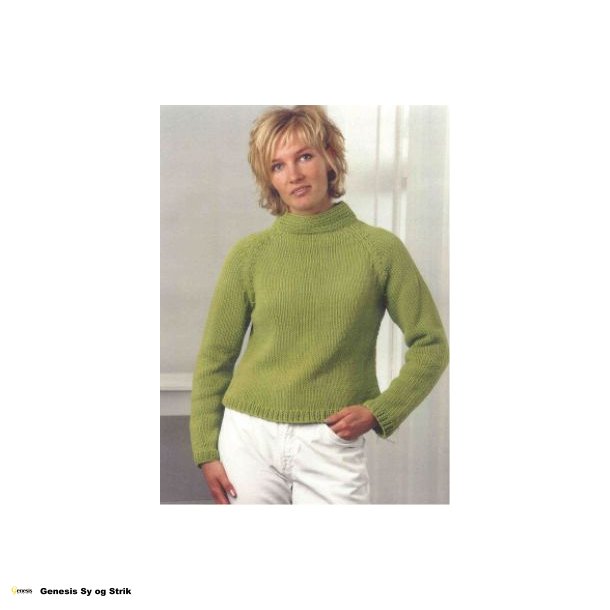 Kort bluse med skorstenskrave