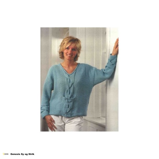 Sweater med fed snoning og lommer