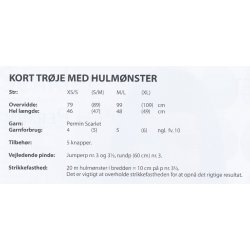 Kort trje med hulmnster
